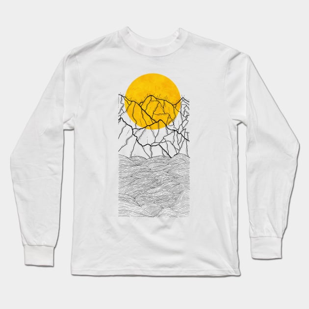 Sun hill waves Long Sleeve T-Shirt by Swadeillustrations